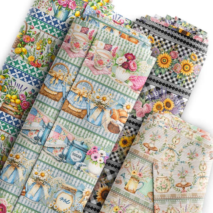 Tecido Tricoline Digital Estampas Cozinha Barrados Copa Mesa Artesanato Costura Patchwork