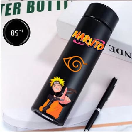 GARRAFA NARUTO GARRAFA 500ML TERMICA COM TERMOMETRO DIGITAL LED