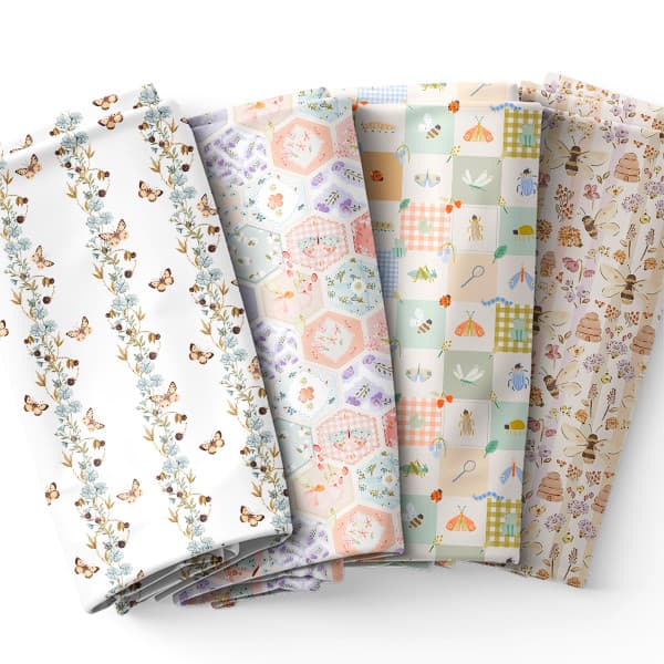Tecido Tricoline Digital Estampas Animais Insetos Fadas Borboletas Florais Artesanato Patchwork Costura Pano