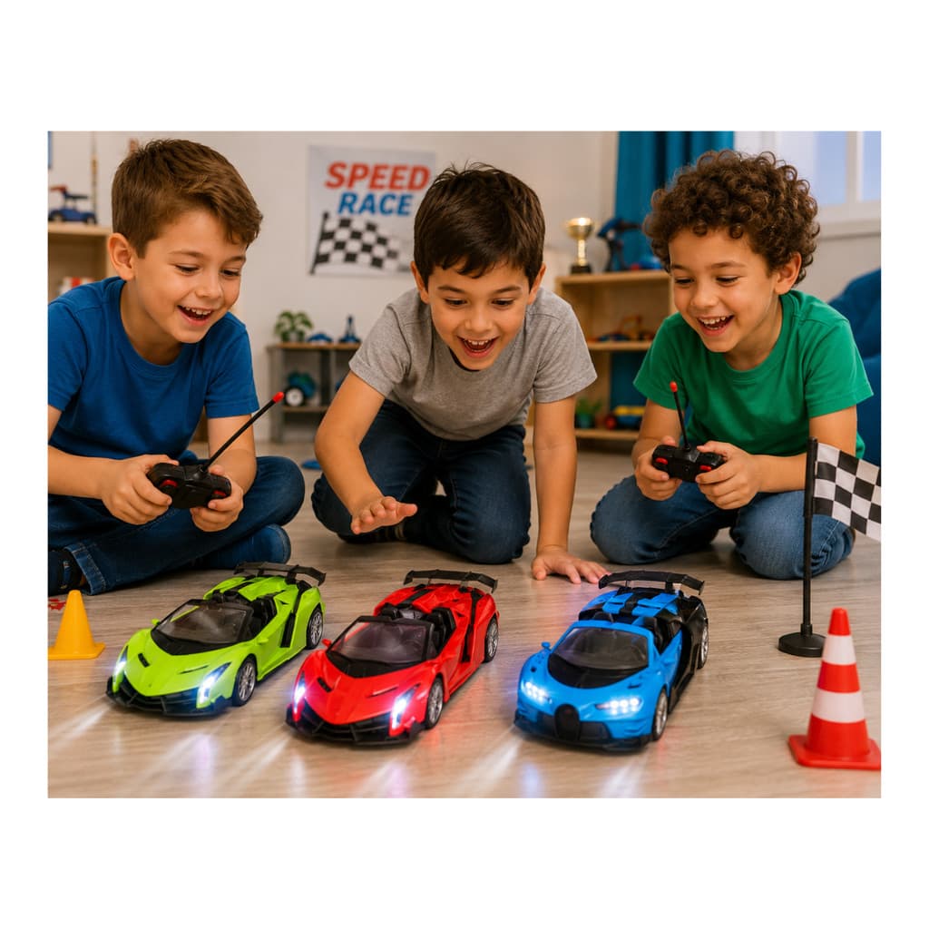 Carrinho de Controle Remoto Carro de Controle Remoto Convexi 1:18 com 7 Funções modelo esportivo incrível Diversão ideal