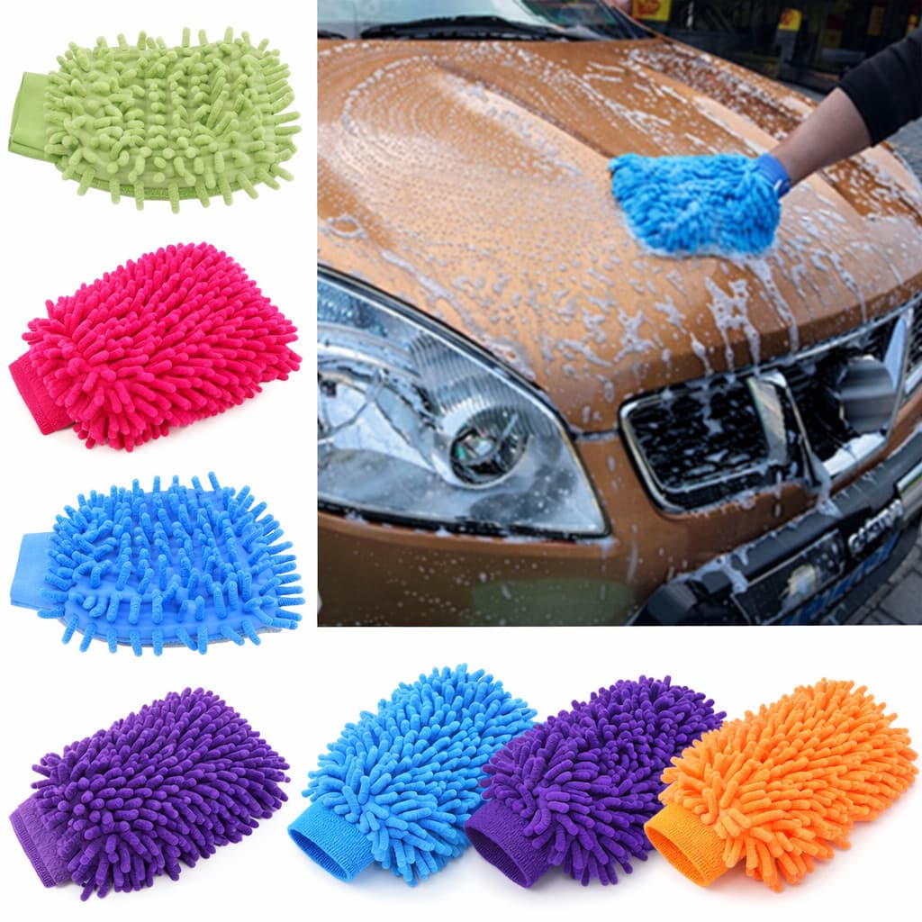 10 Unidades Kit Luva Microfibra Multiuso Para Limpeza Geral e Lavar Carros

