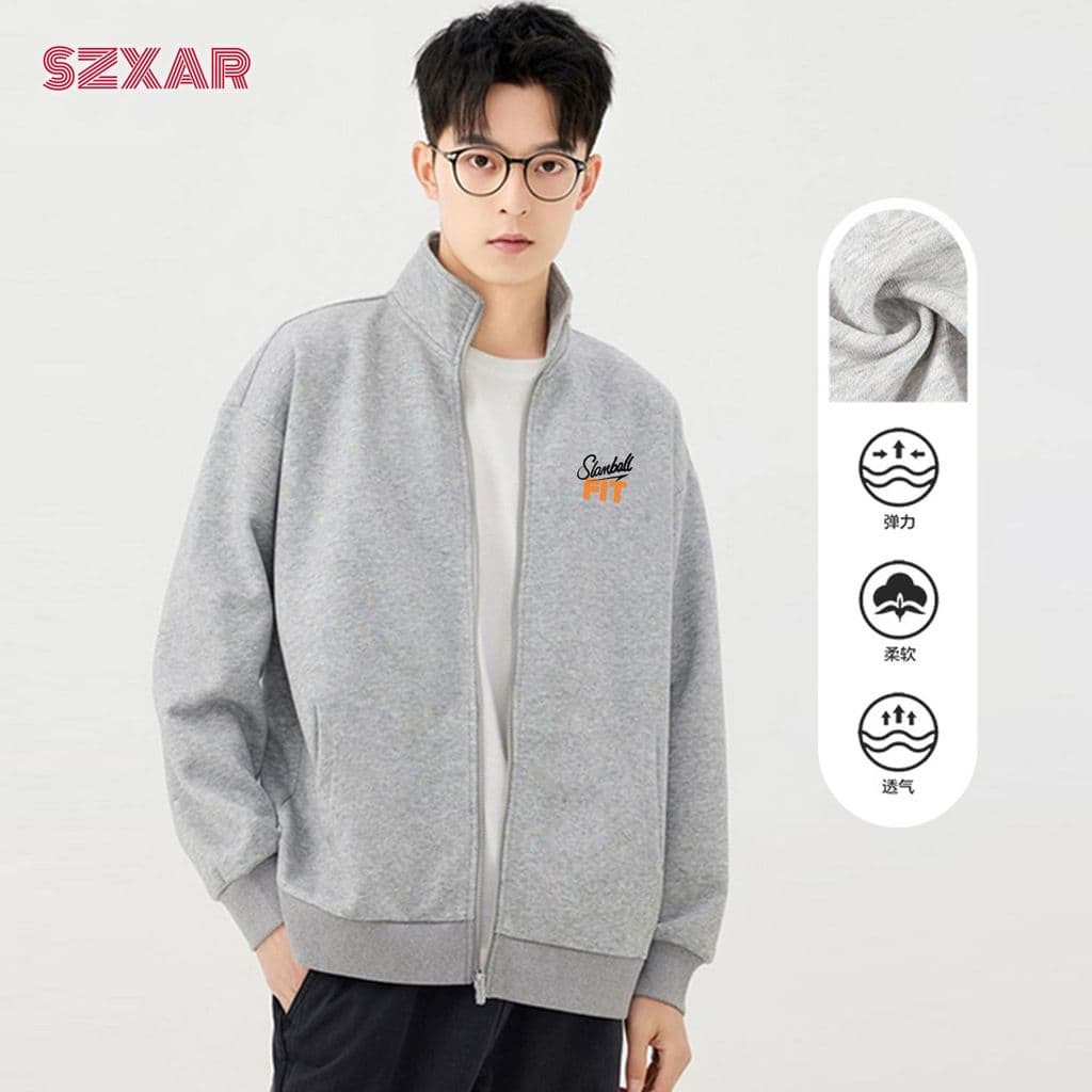 SLAMBALL jaqueta masculina primavera outono 2024 novo estilo moletom Cardigan gola superior jaqueta esportiva masculina 