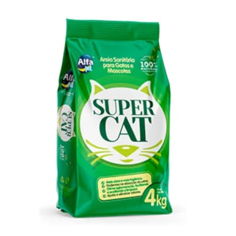 Areia Sanitária Alfa Pet Super Cat para Gatos 4kg