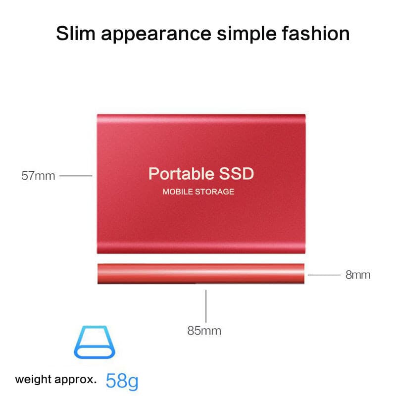 Original  HD Externo De 1TB A 128TB Portable HDD USB3.1 Tipo-C Interface SSD Externo