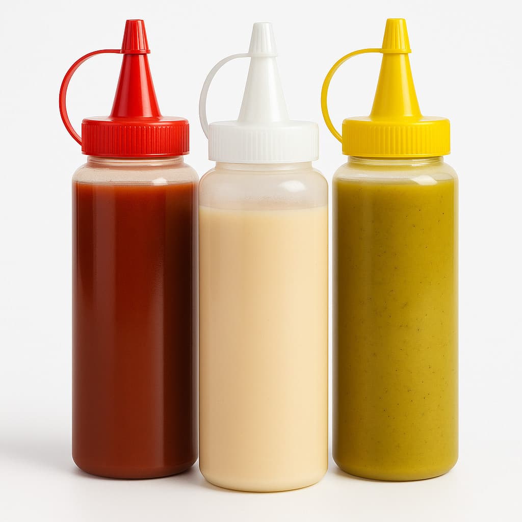 Kit 10 Bisnagas Para Molho Dosadoras Condimentos 200ml
