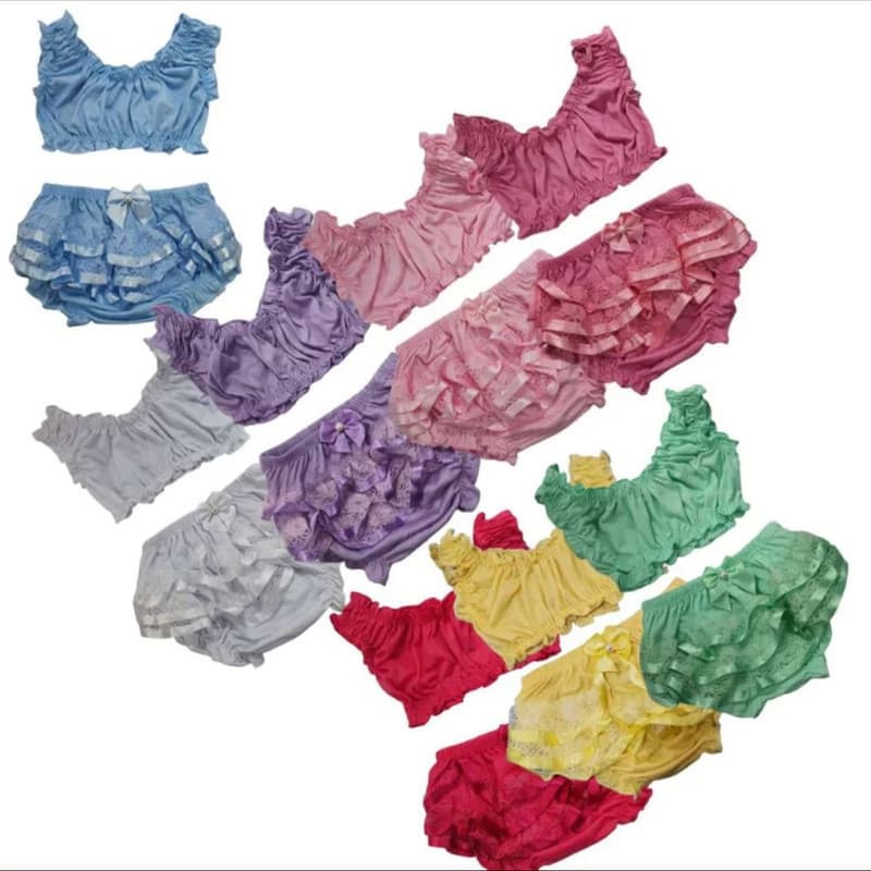 Conjunto para Bebê Cropped e Calcinha Bunda Rica (Top e Tapa Fralda)