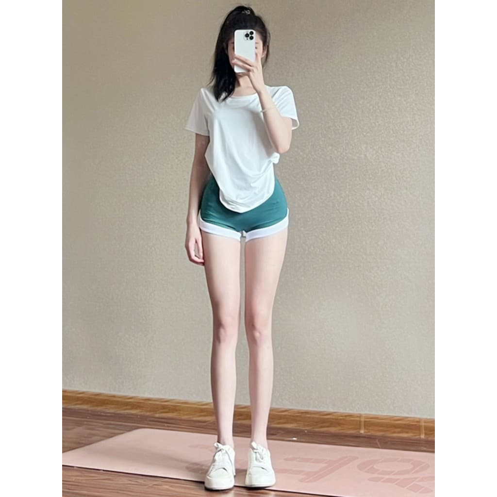 Camiseta esportiva de manga curta feminina solta correndo roupas de secagem rápida roupas de Fitness estilo fino tamanho