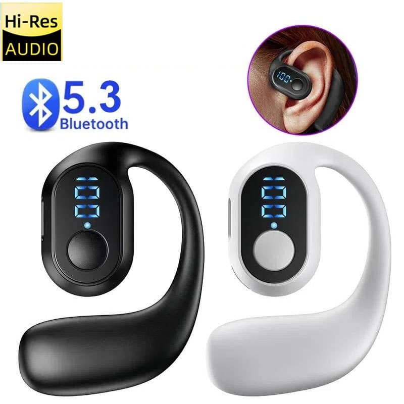 Fone de Ouvido Bluetooth Sem Fio Mono à Prova d'Água com Microfone e Longa Duração de Bateria