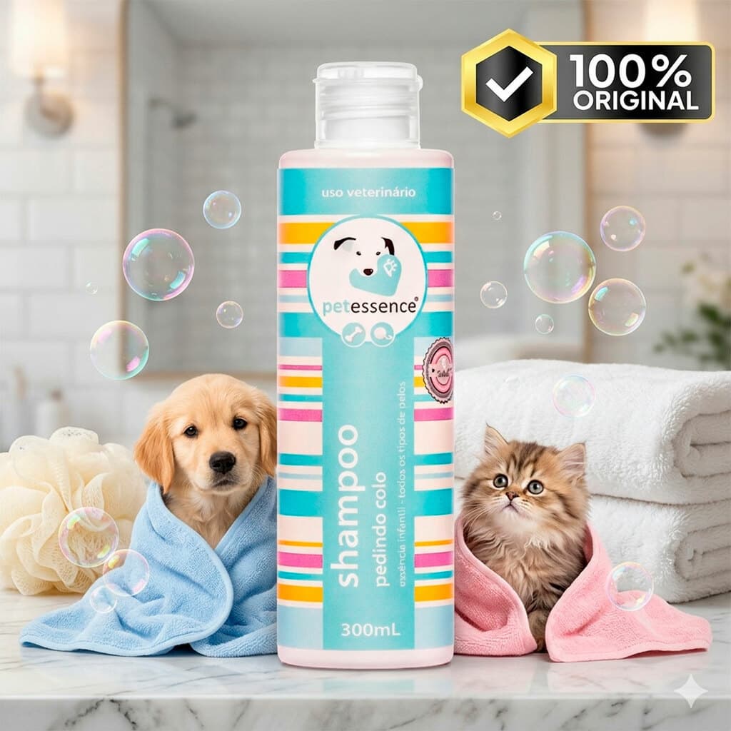 SHAMPOO PARA CÃES PETESSENCE PEDINDO COLO 300ML ESSENCIA INFANTIL