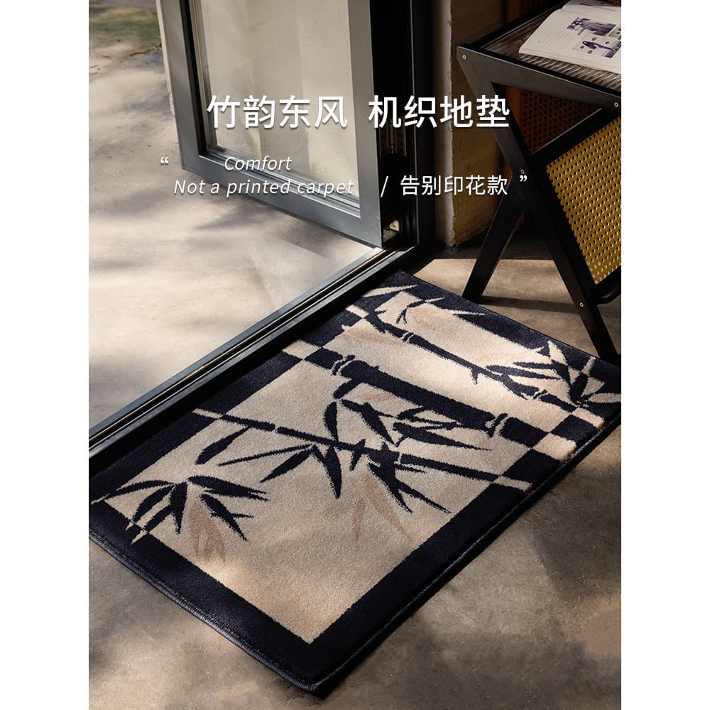 Novo estilo chinês tapete de entrada High-End porta tapete antiderrapante porta entrada sala estar entrada casa grosso