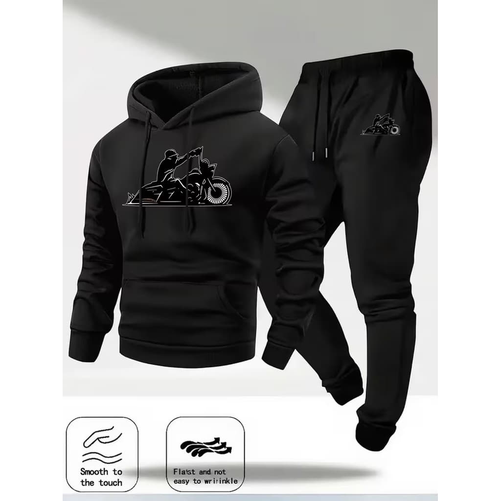 Conjunto Moletom Canguru Masculino Sente A Acelerada Blusa De Frio + Calça Moletom Estampados Unissex Outono/Inverno