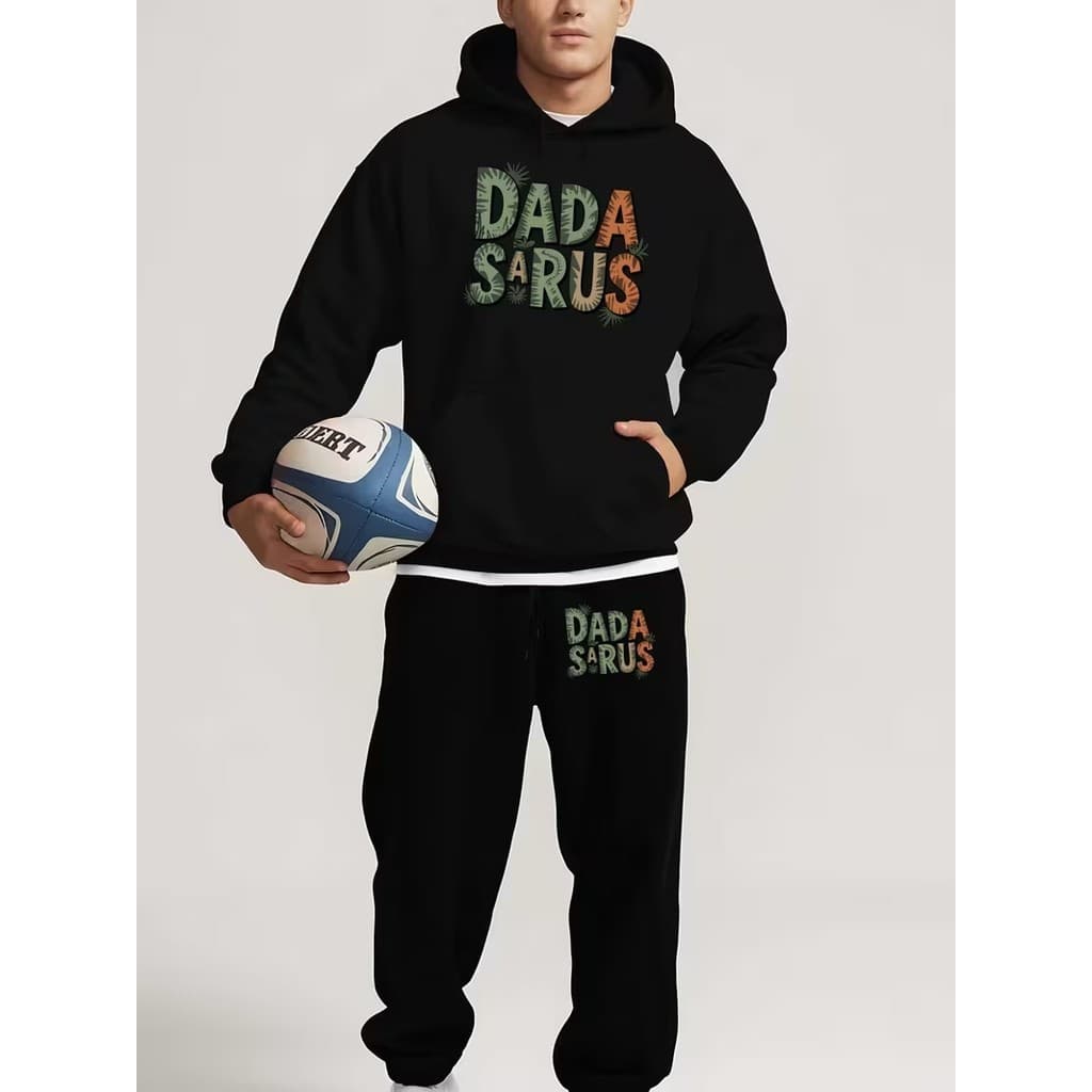 Conjunto Moletom Canguru Masculino Dada sarus Blusa De Frio + Calça Moletom Estampados Unissex Outono/Inverno