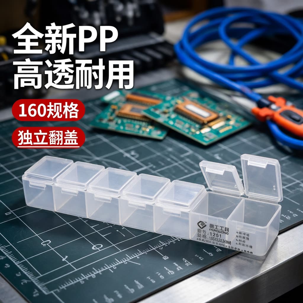Penggggong 7 grade remendo caixa separada Flip grade nova marca PP Material componente caixa peças caixa IC caixa de arm