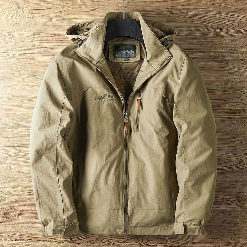 Outono inverno Casual jaqueta quente masculina à prova de vento jaqueta quente ao ar livre All-Match jaqueta forro de lã