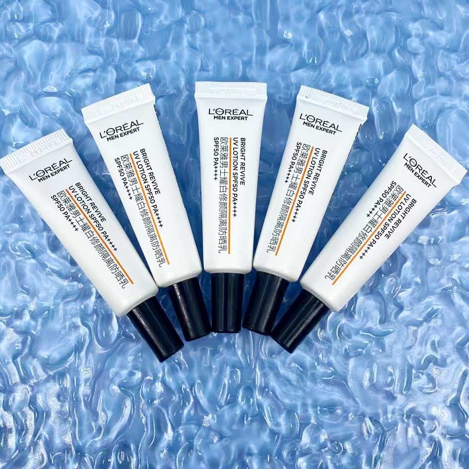 L'Oreal Men's Brightening Whitening Repairing Loção Protetor Solar 7.5ml Creme Protetor Solar Ao Ar Livre Anti-Ultraviol