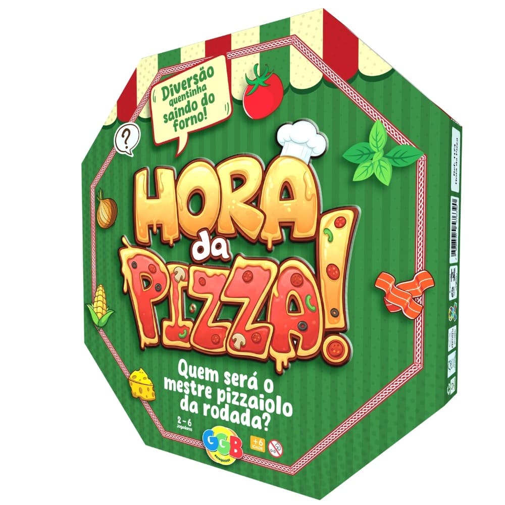 JOGO HORA DA PIZZA GGB BRINQUEDOS MESA FAMÍLIA DIVERSÃO TABULEIRO GAME INGREDIENTE MONTAR PIZZARIA