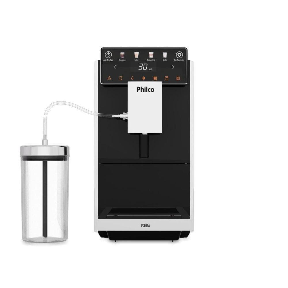 Cafeteira Expresso Philco PCF03A Preto em Aço Inox com Moedor 20 Bar e Reservatório 1 e 2L 220V