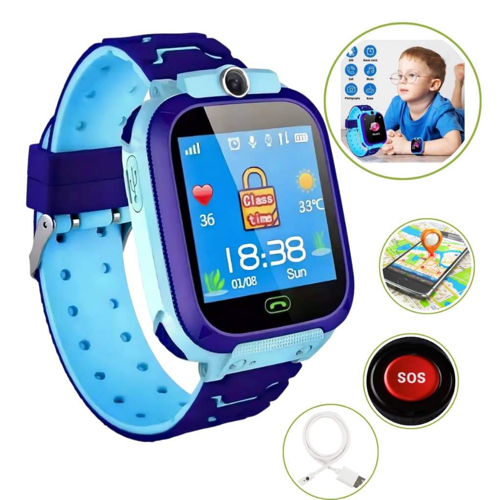 Relógio Smartwatch Infantil GPS Rastreador com Câmera e SOS para Kids e Teens  【Só funciona com 2G】