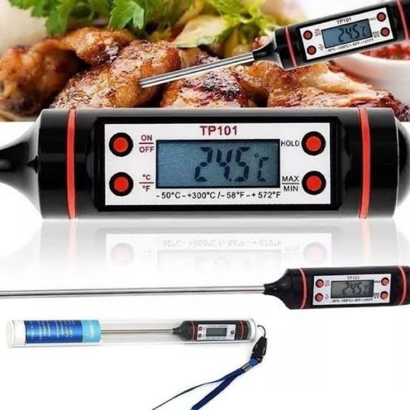 kit Cozinha 1 x Termômetros digital espeto + 1 Termômetro de Forno