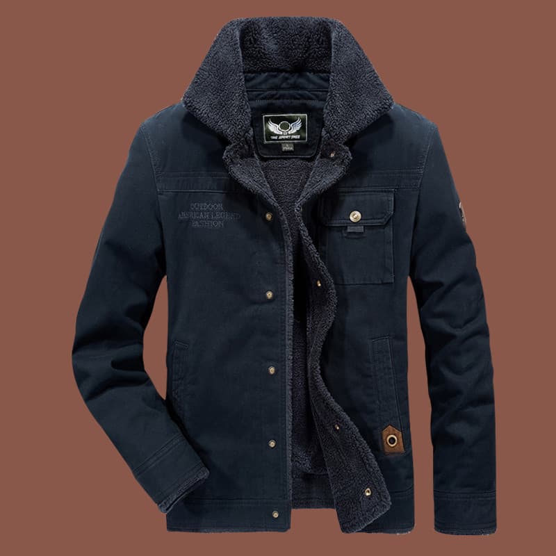 Novo estilo jaqueta masculina outono inverno engrossado velo-velo quente acolchoado jaqueta masculina Casual Multi-saco