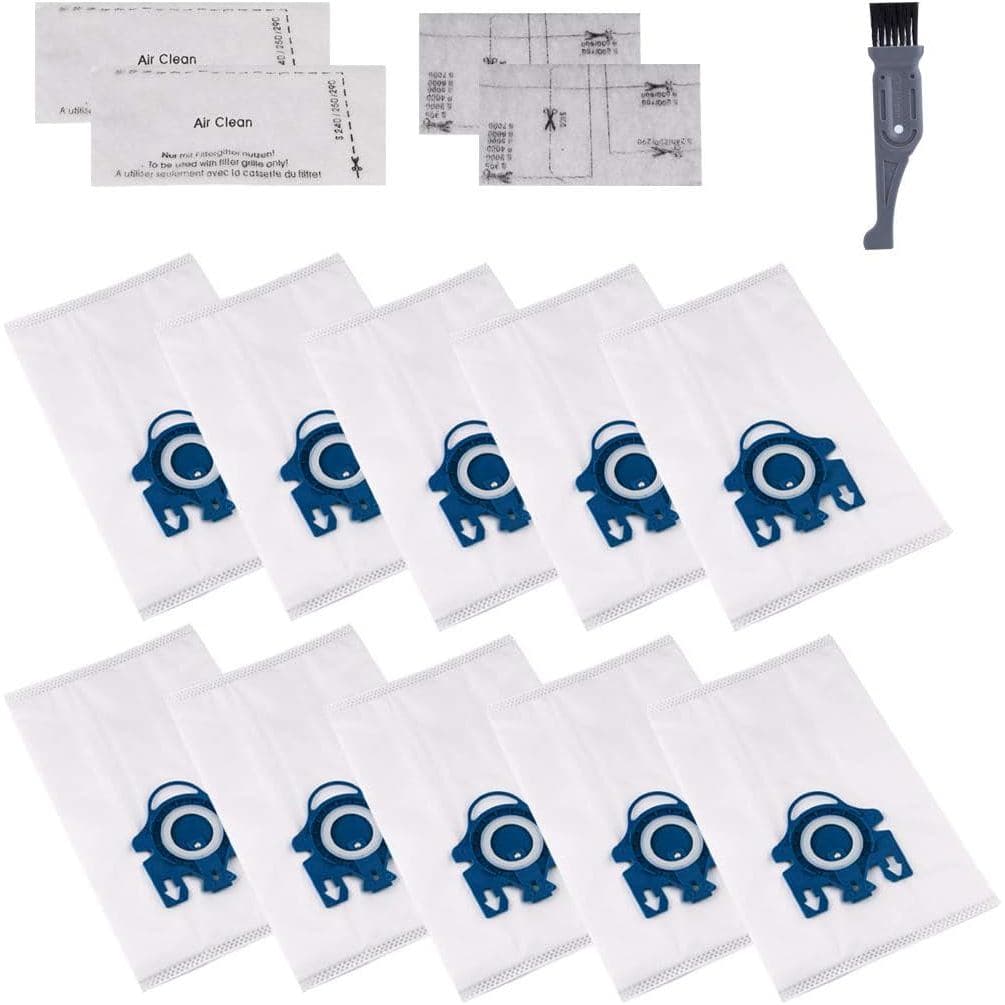 Sacos de Substituição I-clean para Aspirador de Pó Miele Classic C1 / Complete C3, 10 Pacotes de Sacos de Pó AirClean 3D