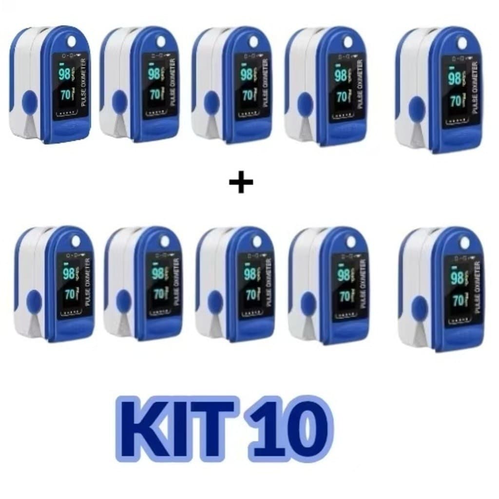 KIT ate10 Oxímetro De Pulso De Dedo Monitor Portátil De Frequência Cardíaca SpO2 Para Presente De Natal Bebês E Adultos