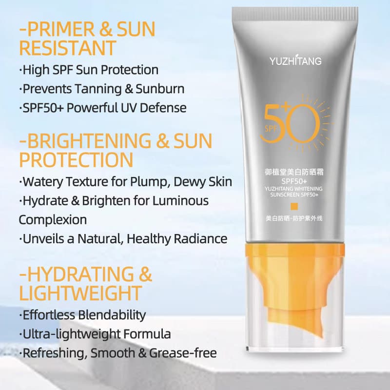Protetor solar clareador RSMHRQ transfronteiriço 50+++Anti-ultravioleta hidratante isolamento protetor solar Facial femi