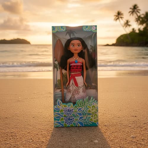 Boneca Princesa Moana Musical Com Acessório Articulado E Mus 
