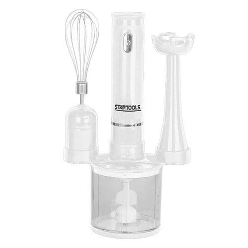 Kit Mixer Liquidificador Processador Batedeira Portátil 3 Em 1 127V Sortida Motor Potente Design Compacto