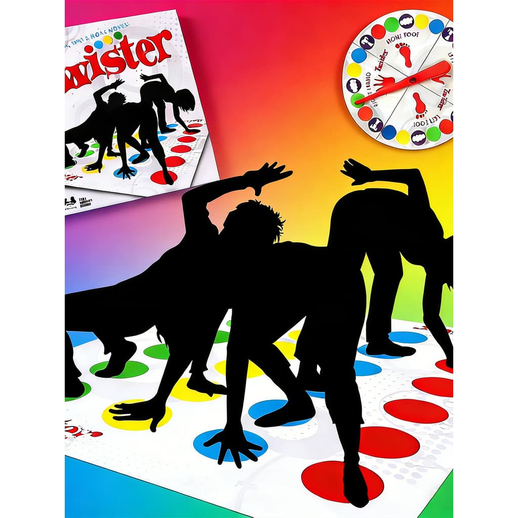 Twister jogo de tabuleiro família pai-filho interação equilíbrio esteira mãos pé combinado jogo esteira festa twister jo