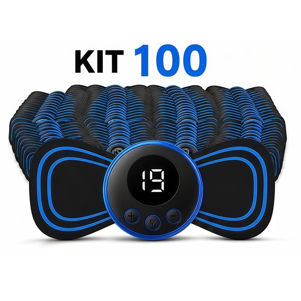 Estimulador EMS Kit 100 Massageador Muscular Adesivo Corpo