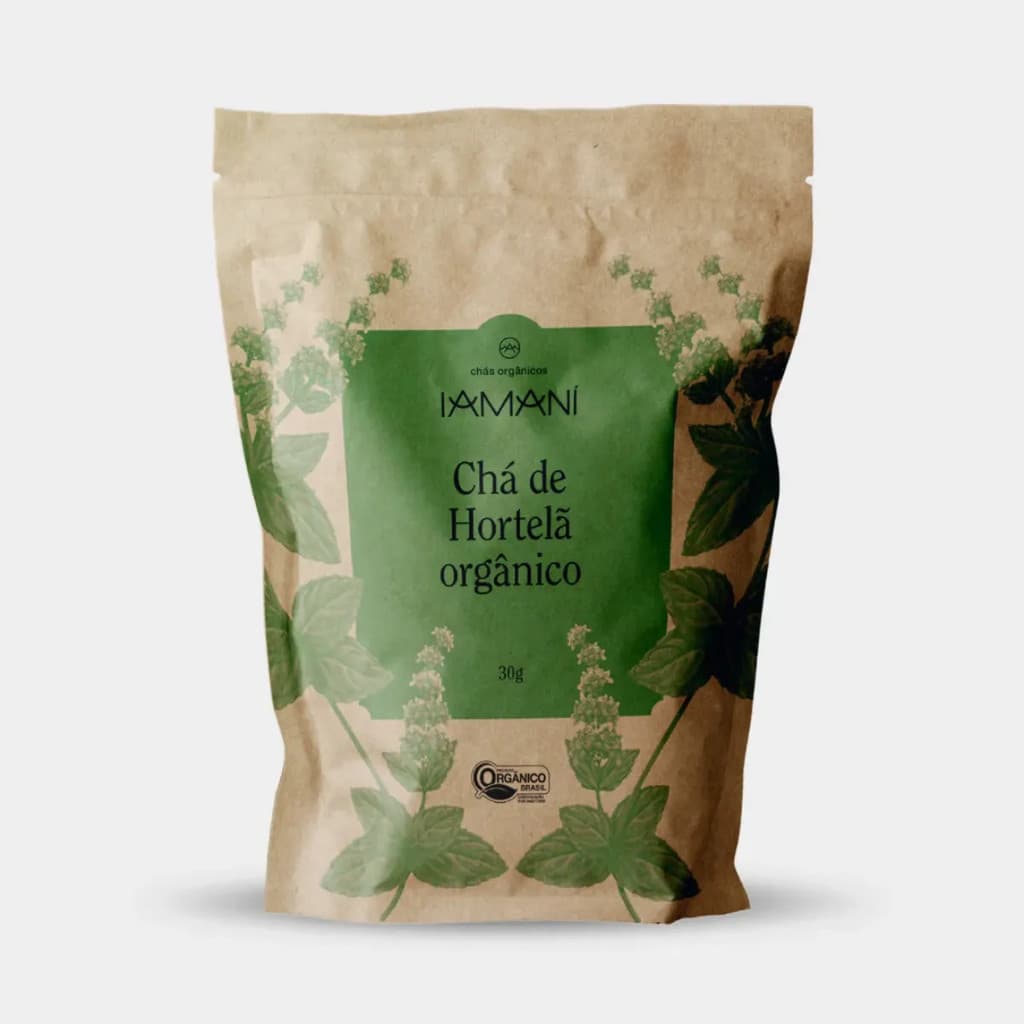 Chá Folha De Hortelã Orgânica Natural 30g - Iamaní