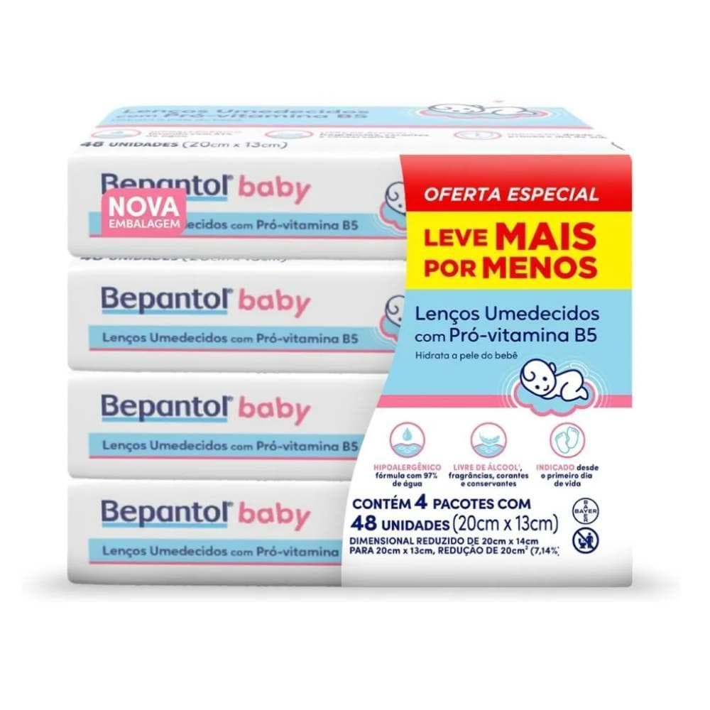 Lenco Umedecido Para Bebes Bepantol Baby 48Un Leve 4 Pague 3