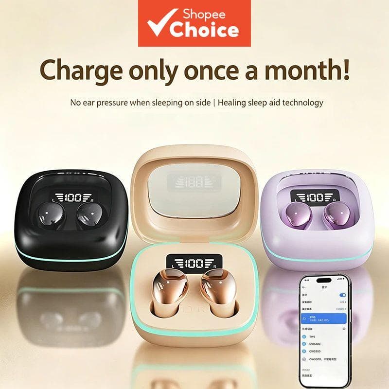  Fones de ouvido B51 Sleep Fones de ouvido invisíveis mini Fones de ouvido Bluetooth TWS sem fio com microfone Ruído