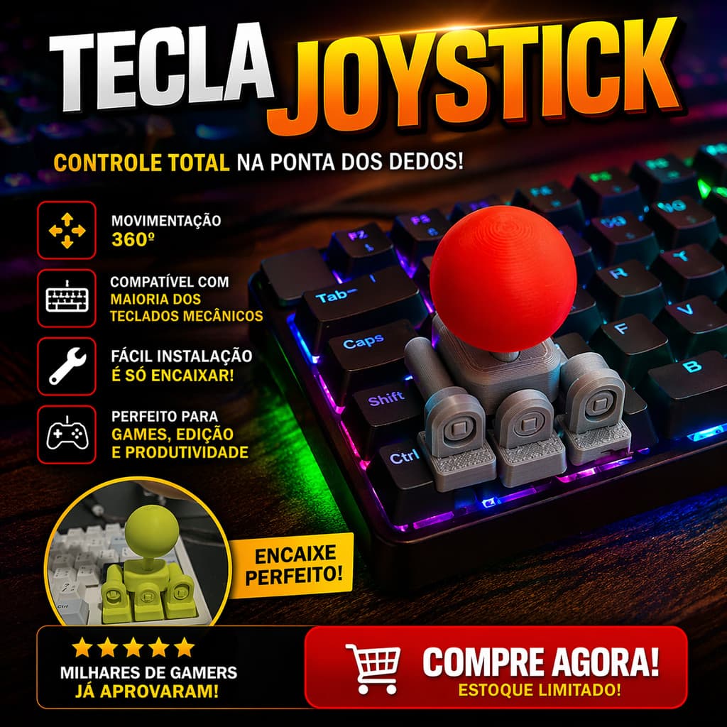 Tecla Joystick Keycap para Teclado Mecânico Gamer Compatível com Switch MX