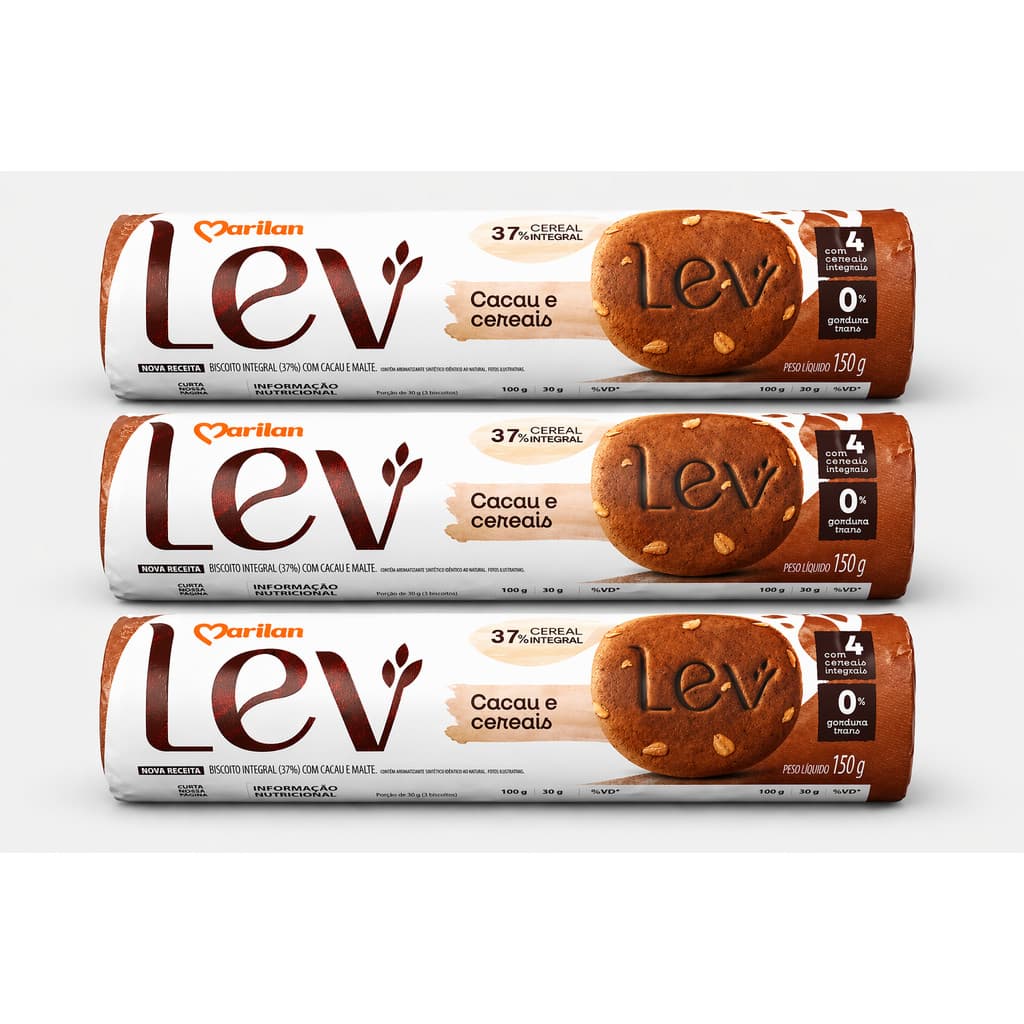 🔥 OFERTA Biscoito Integral Marilan Cacau 150g | 4 Cereais | Saudável | KIT 1x /2x /3x