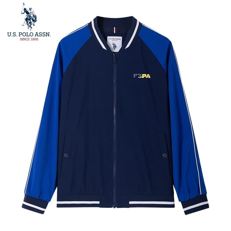 Uspoloassn American Paul Jaqueta Casual Masculina Primavera Outono Jaqueta Bomber Masculina Jaqueta de Gola de Beisebol