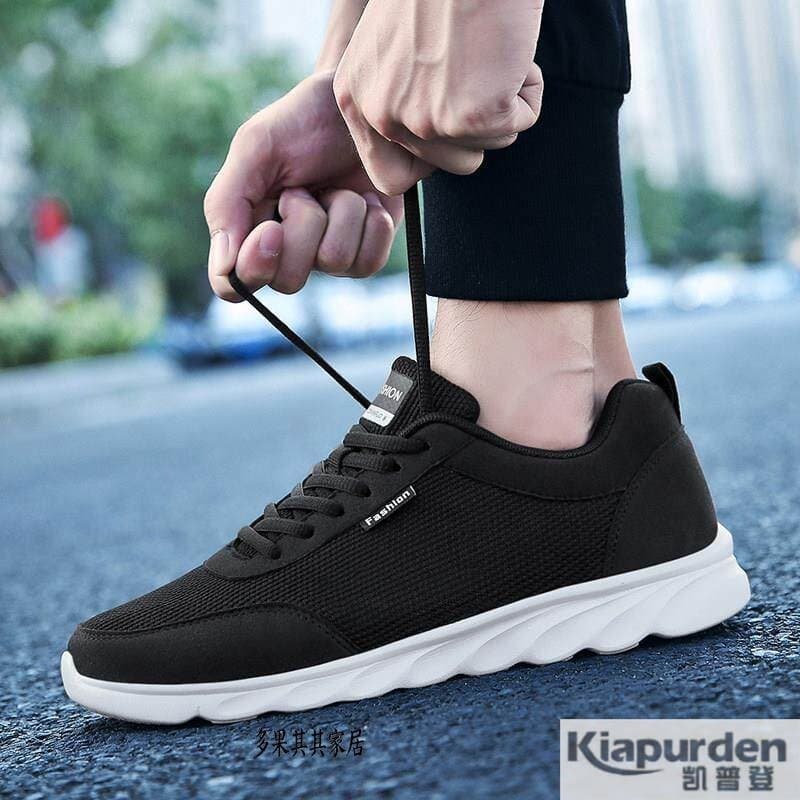 Tênis de corrida masculino malha sapatos masculinos verão respirável pai sapatos esportivos tênis casuais preto na moda