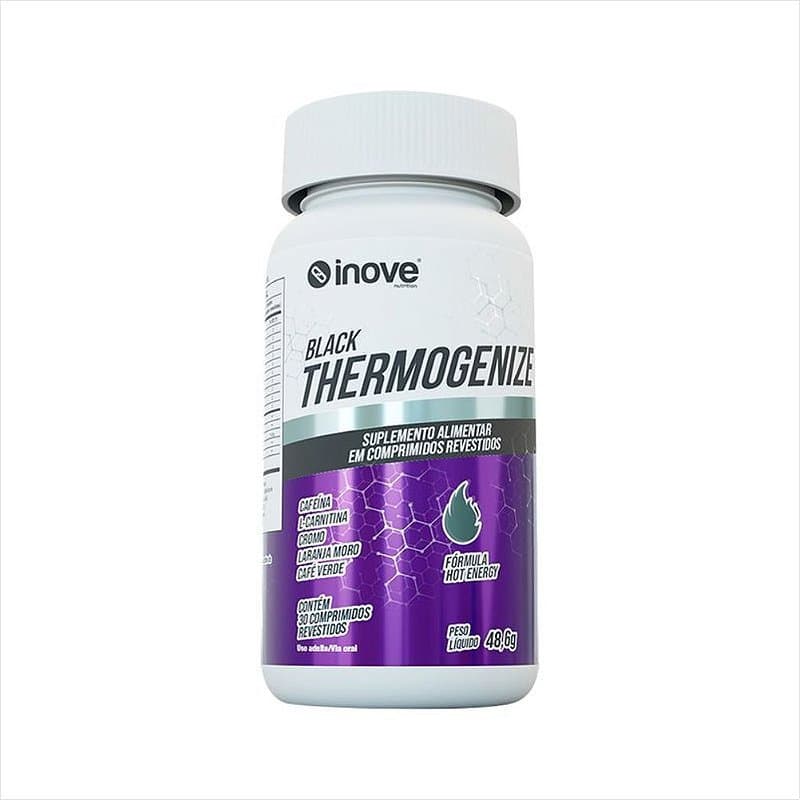 Cafeína 200mg + L-Carnitina 30 cáps | Energia, Foco e Pré-Treino | Thermogenize Black Inove