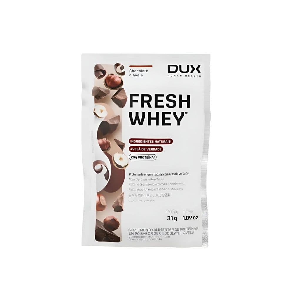SACHE WHEY PROTEIN FRESH 20G PROT 3W CHOCOLATE BELGA E AVELA DUX
