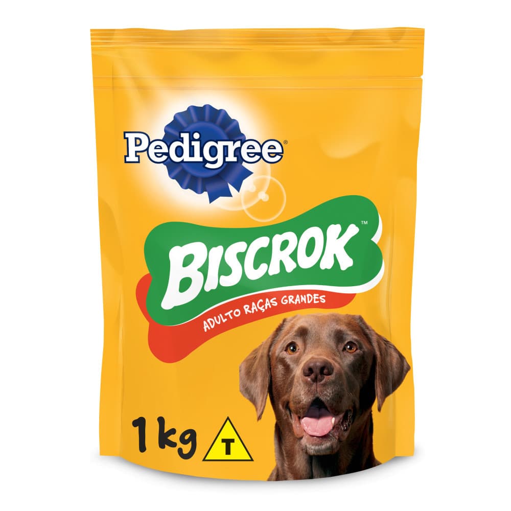 Biscoito Biscrok Para Cães Adultos Raças Grandes Pedigree 1Kg