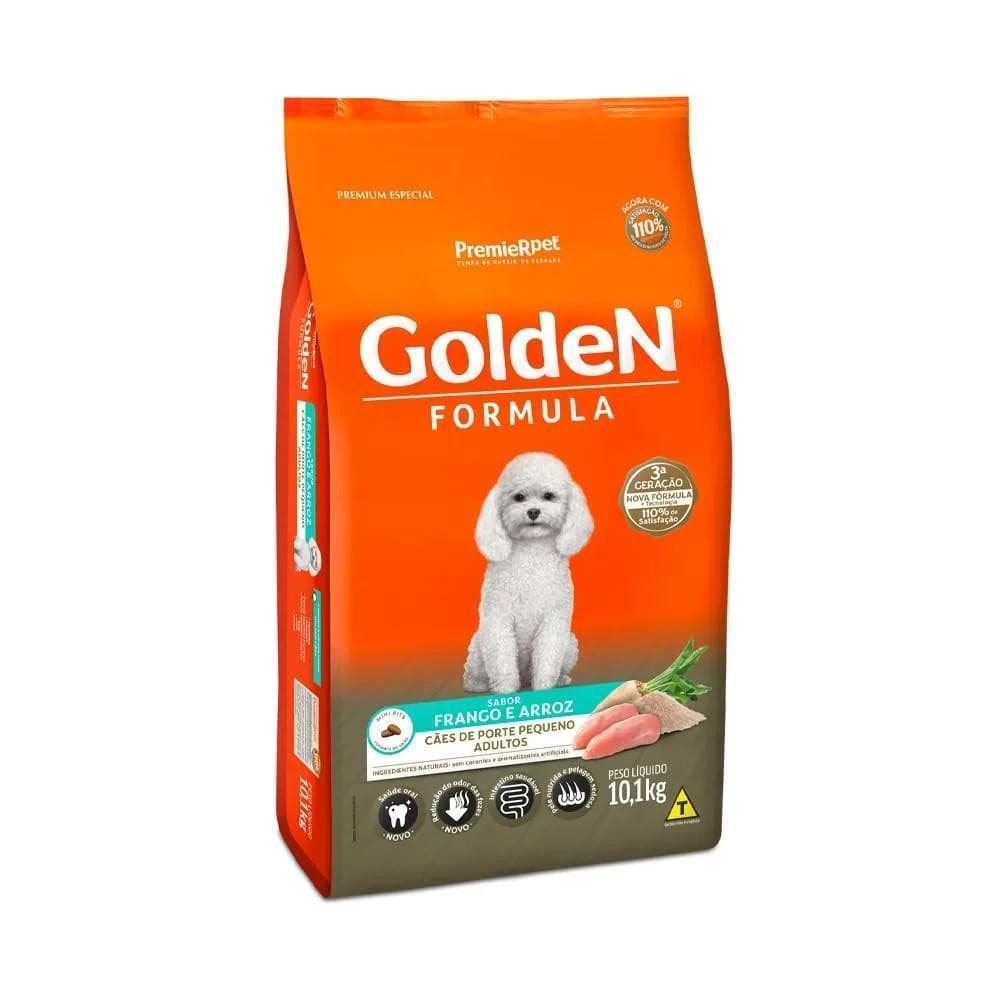 Fórmula Cães Adultos Frango Mini Bits 10,1Kg Golden