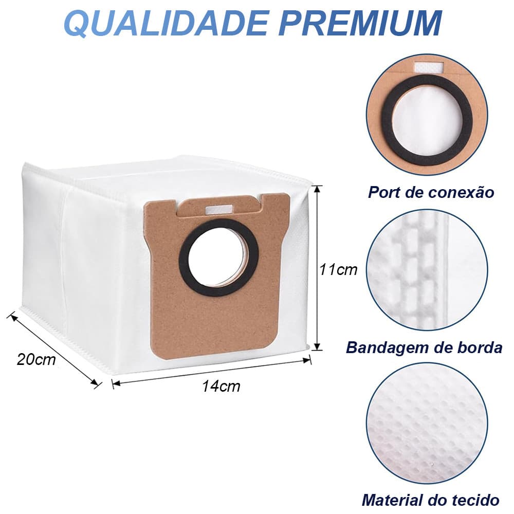 Saco de pó para aspirador de pó, à prova de vazamento, peças de reposição de 2/4/6 peças, adequado para aspirador de pó 