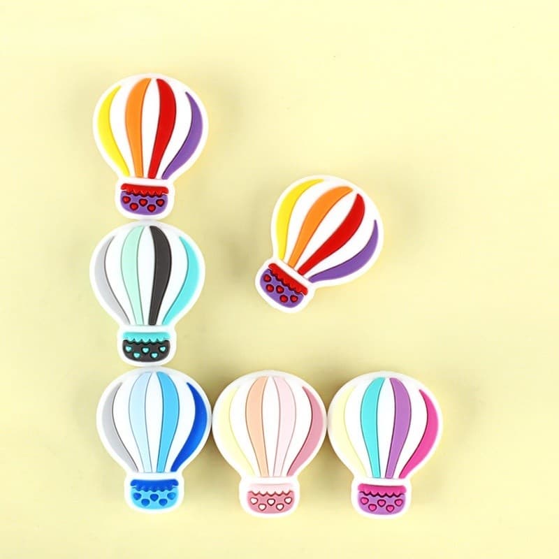 1 Pçs Bebê Silicone Dentição Balão De Ar Quente Contas Manequim Dos Desenhos Animados Chupeta Mordedor Brinquedos Para G