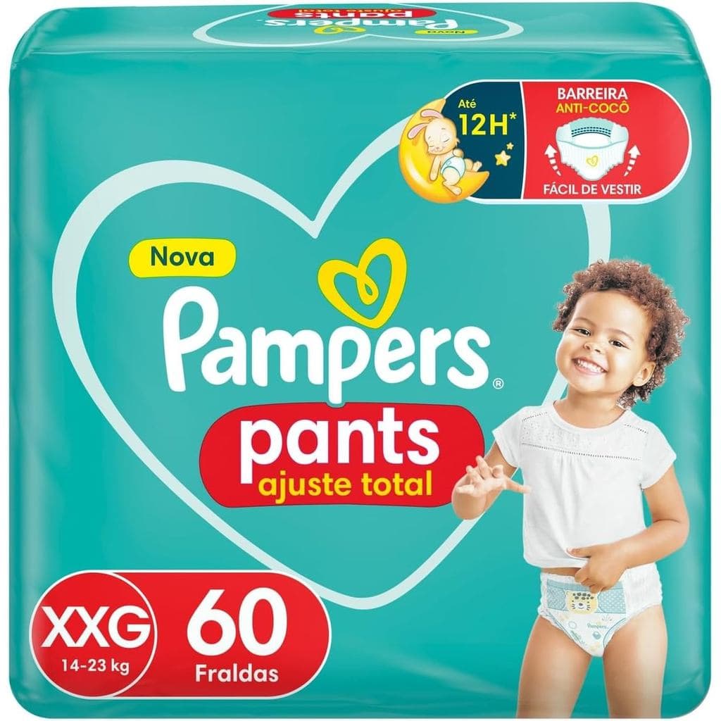 Fralda Pampers Pants Ajuste Total XXG 60 unidades