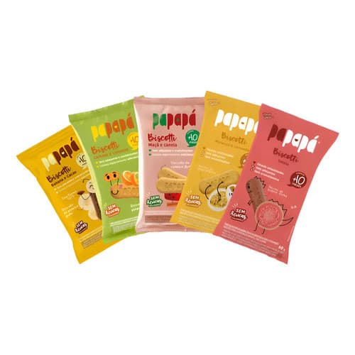 Kit Biscoito Para Bebe Saudável Papapa Sem Açúcar biscotti