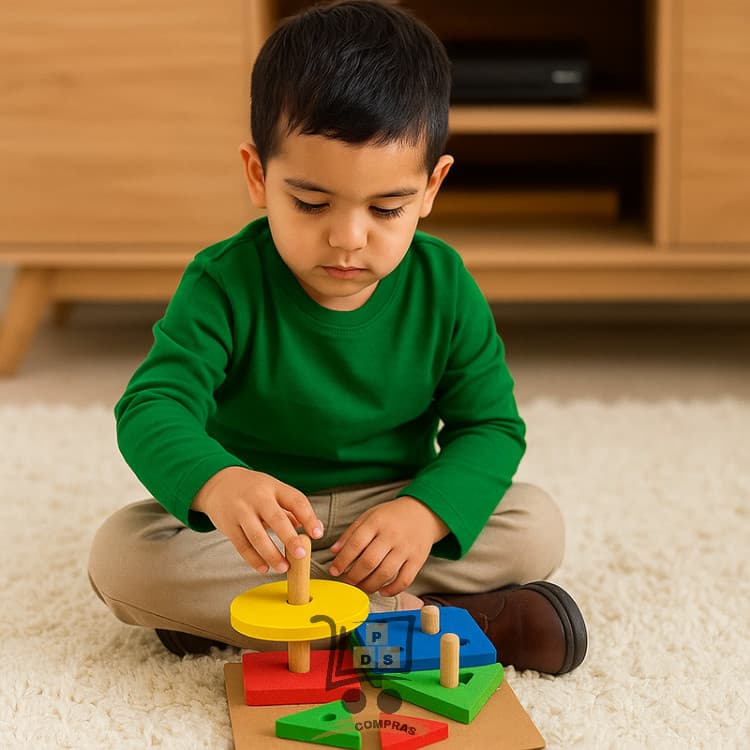 Brinquedo De Encaixe Educativo 3 Anos Montessori 16 Peças Prancha De Seleção Nig Brinquedos