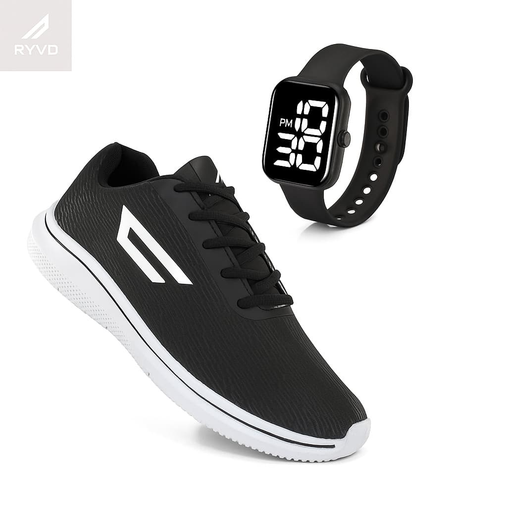 KIT RYVO ESPORTIVO TENIS+RELOGIO DIGITAL! MACIO LEVE ACADEMIA CROSS FIT CAMINHADA ENVIO IMEDIATO