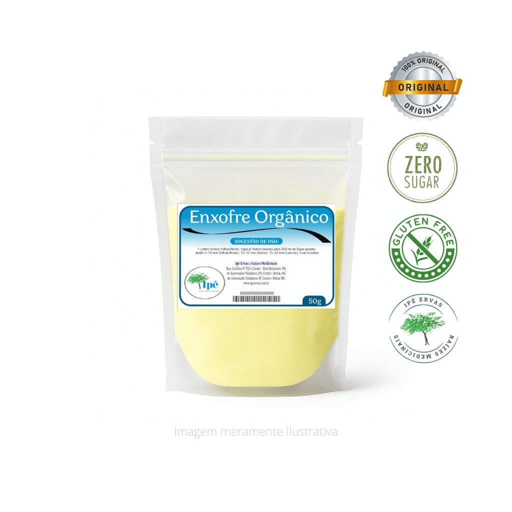Enxofre Orgânico (Sulphur) em Pó 50g – Ipê Ervas