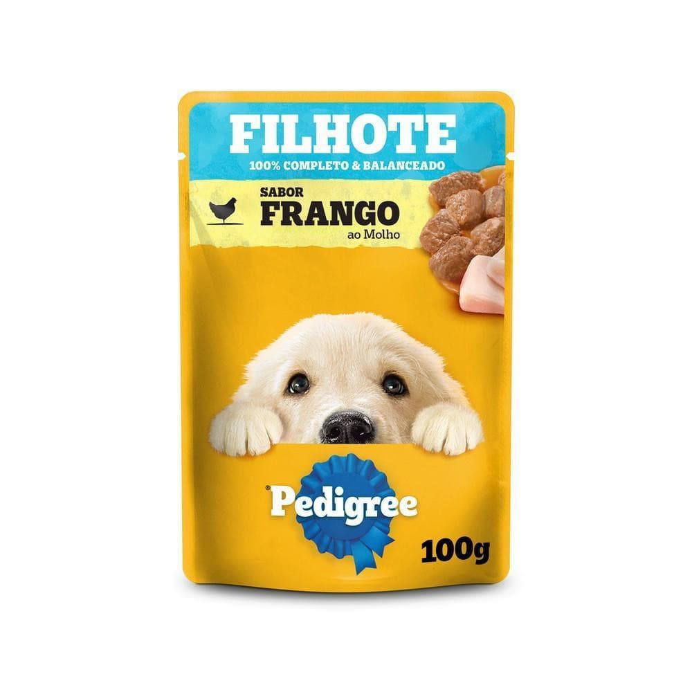 Ração Úmida Sachê Frango ao Molho para Cães Filhotes 100g Pedigree
